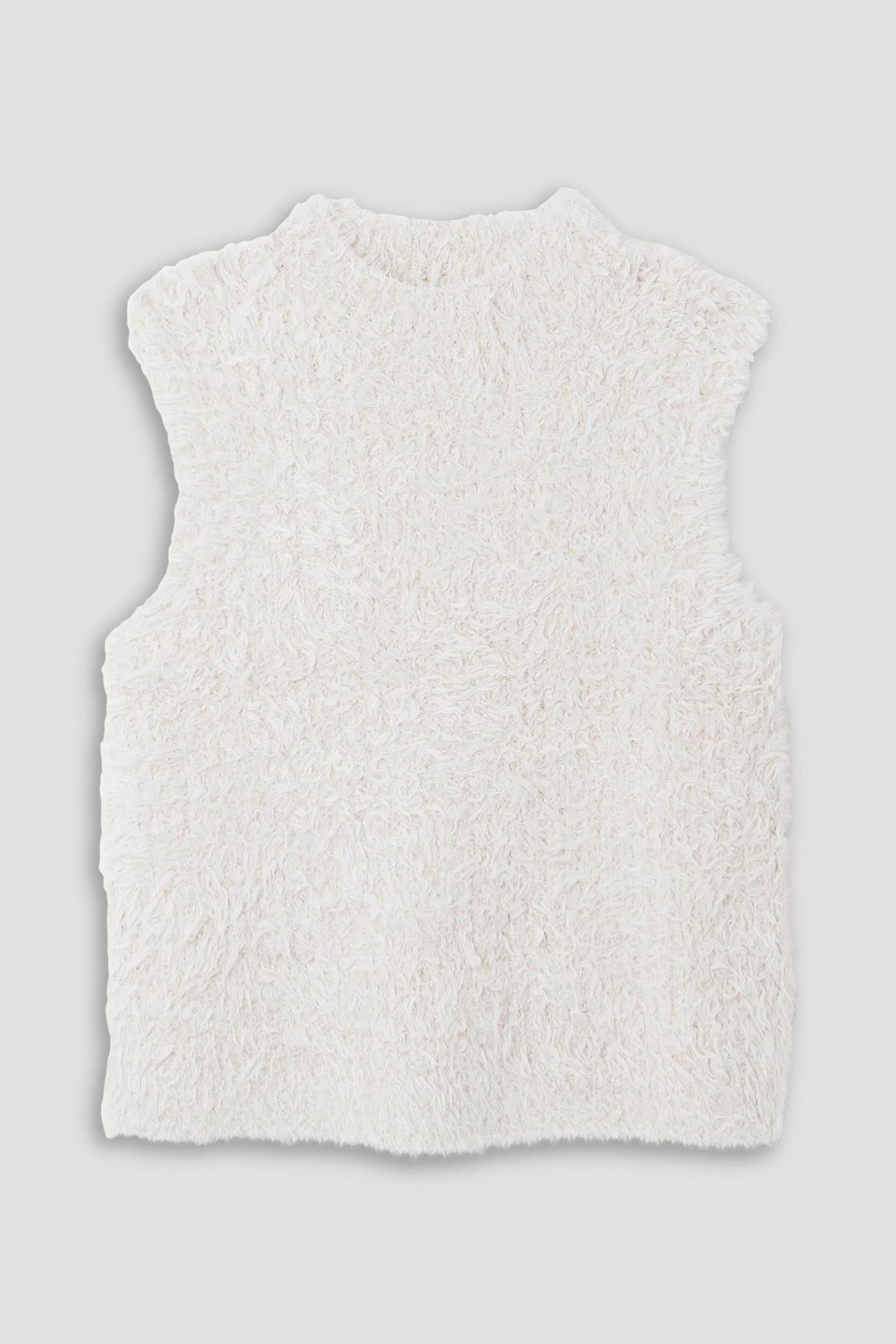 Lauren Manoogian Brushed Alpaca And Merino Wool-blend Top In Ecru