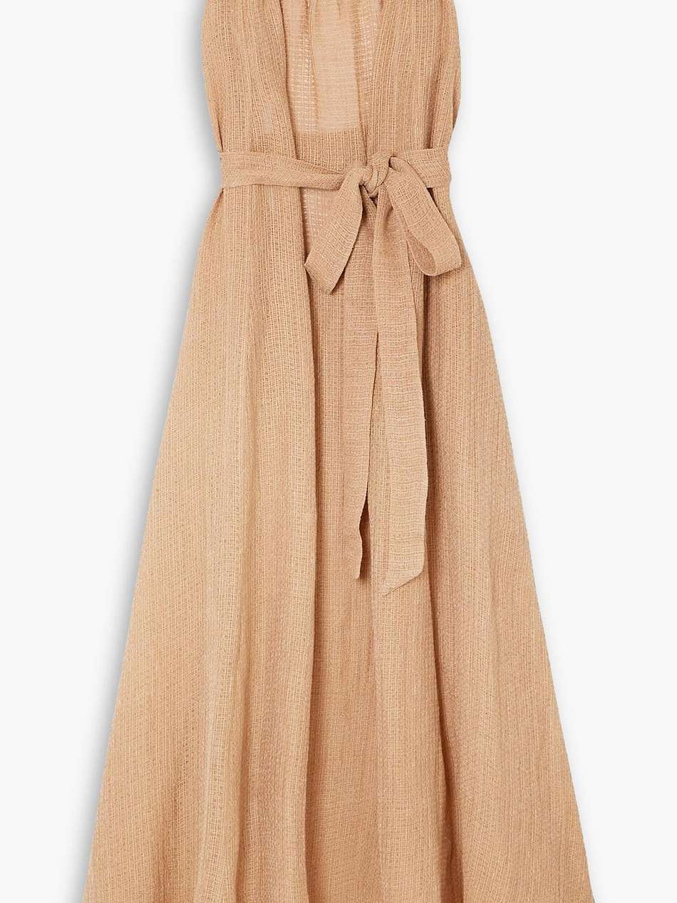 assiout belted linen-gauze maxi dress