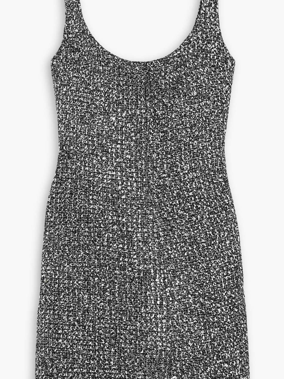 talia metallic tweed mini dress