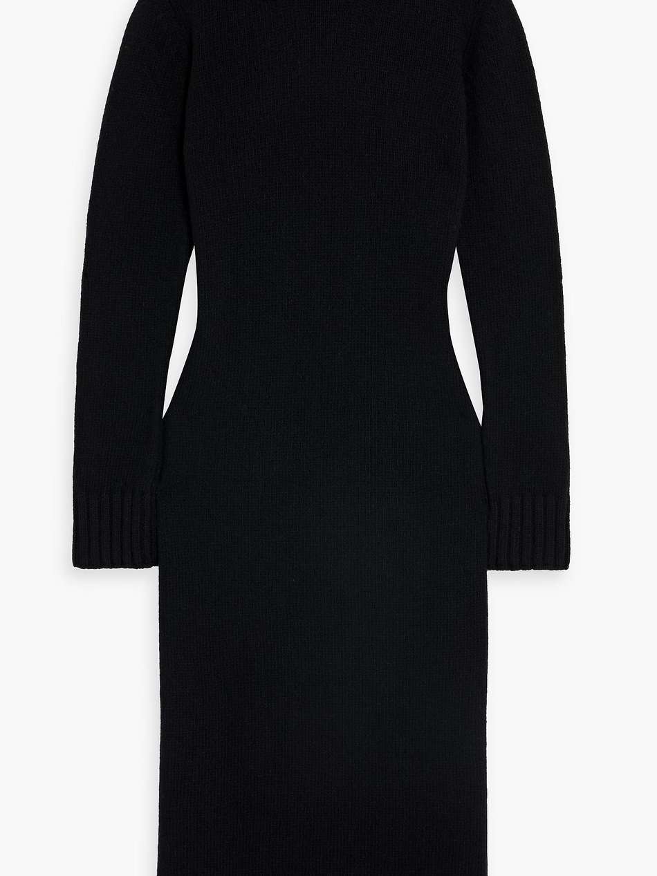 simone wool turtleneck midi dress