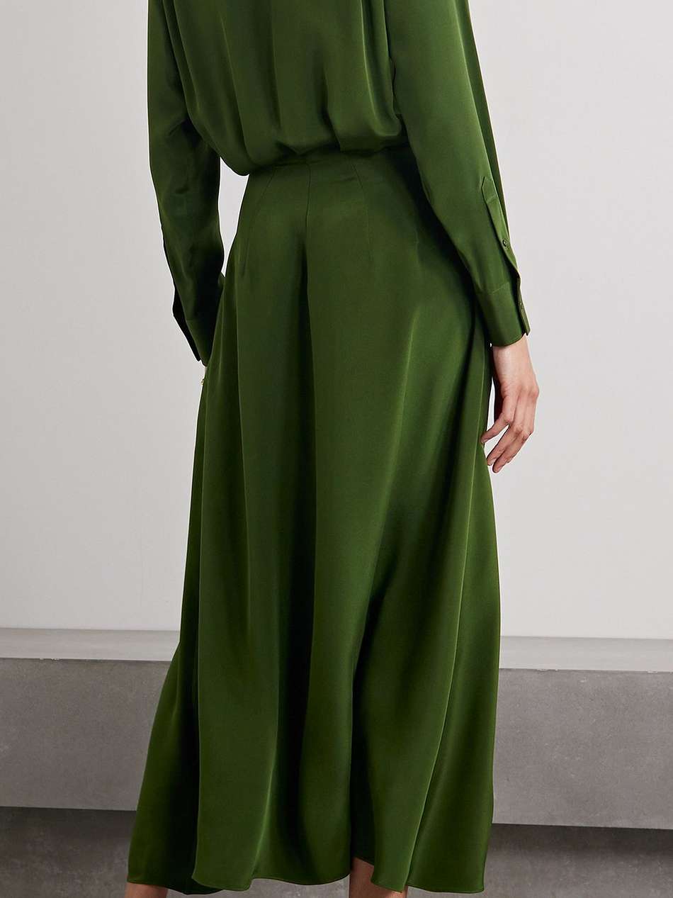 the charlotte silk crepe de chine maxi shirt dress