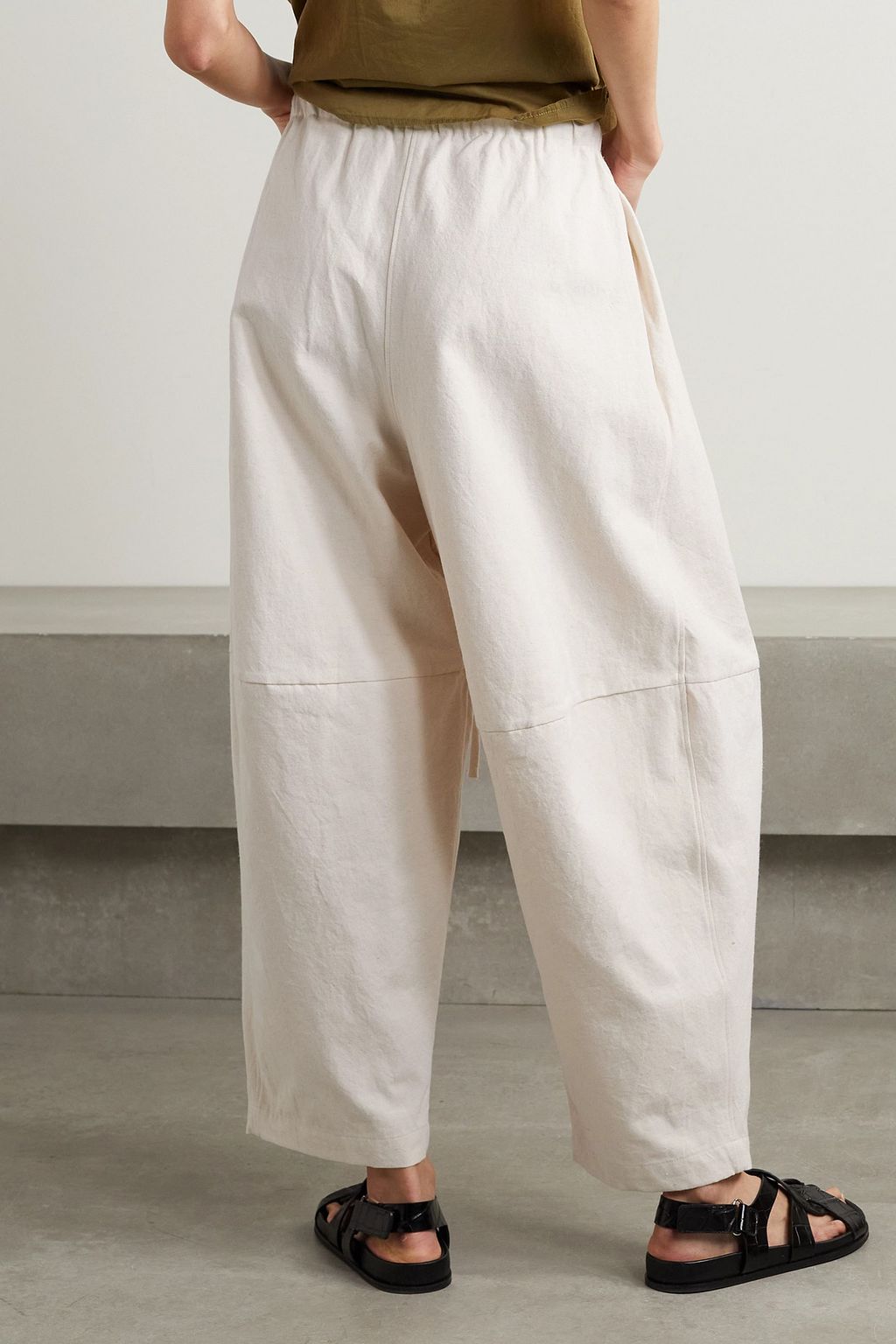 LAUREN MANOOGIAN Vessel cotton and linen-blend wide-leg pants