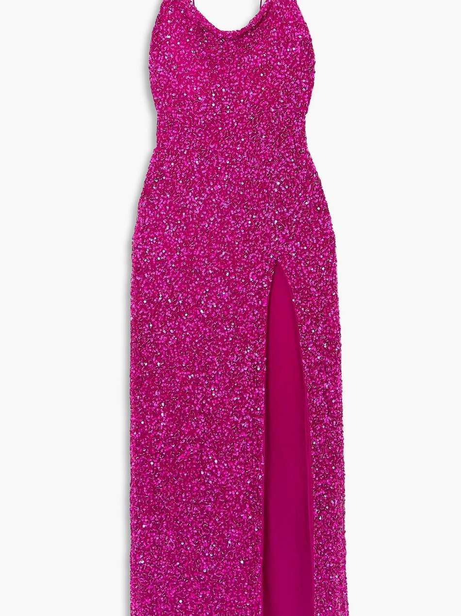 blair sequined tulle maxi dress