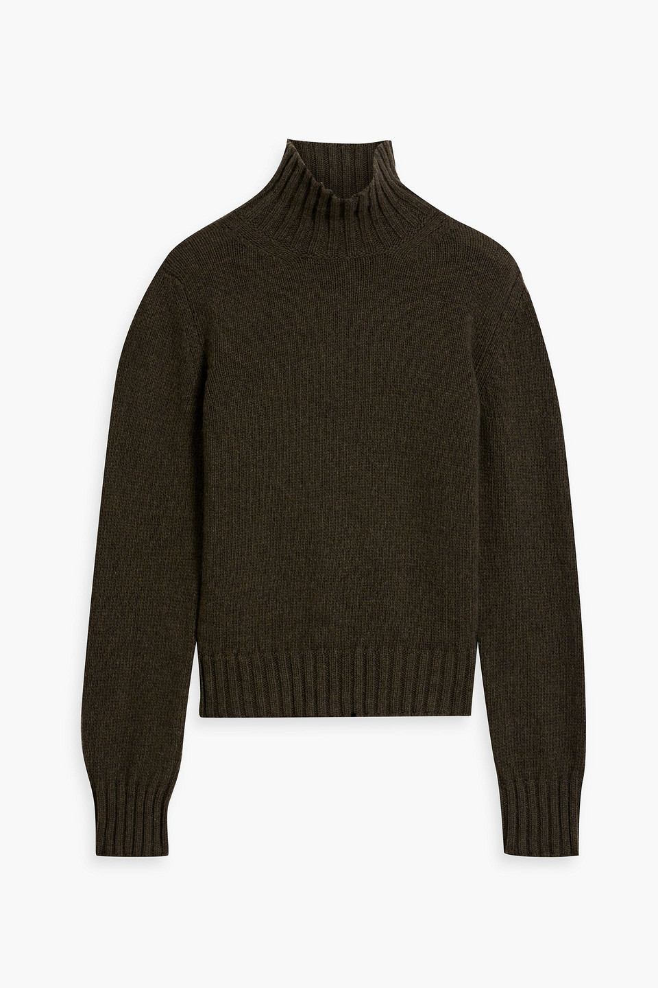 And-daughter Fintra Wool Turtleneck Jumper In Chocolate