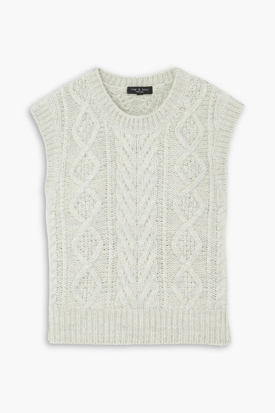 Rag & Bone Women's Brody Cable-knit Wool-blend Vest In Light Gray