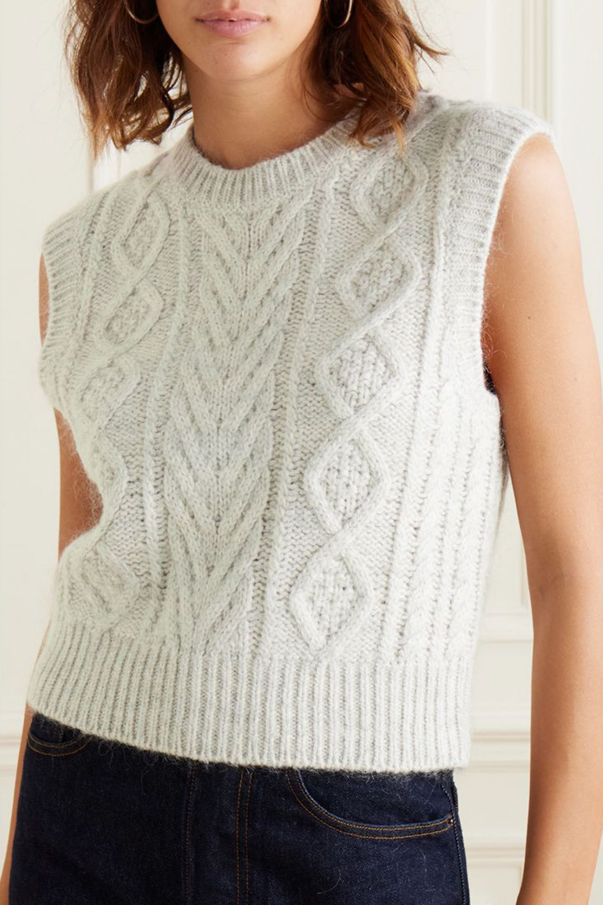 rag & bone Brody cable-knit wool vest