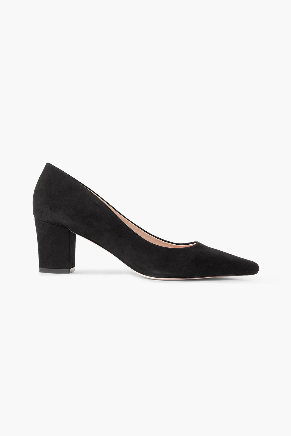 Porte & Paire Suede Pumps In Black