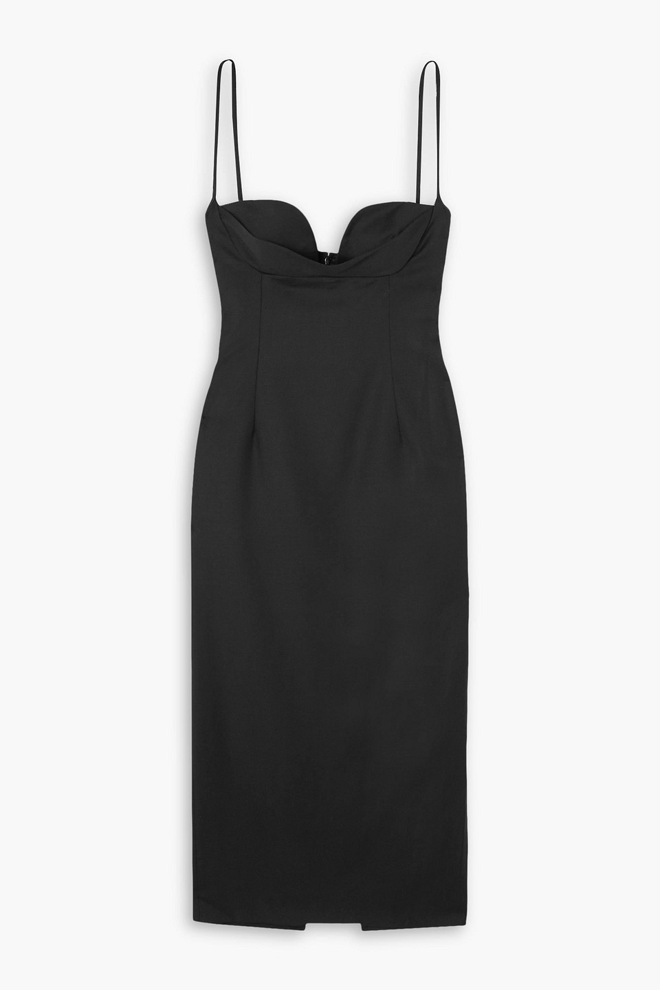 Beare Park Paneled Wool Midi Dress In Black