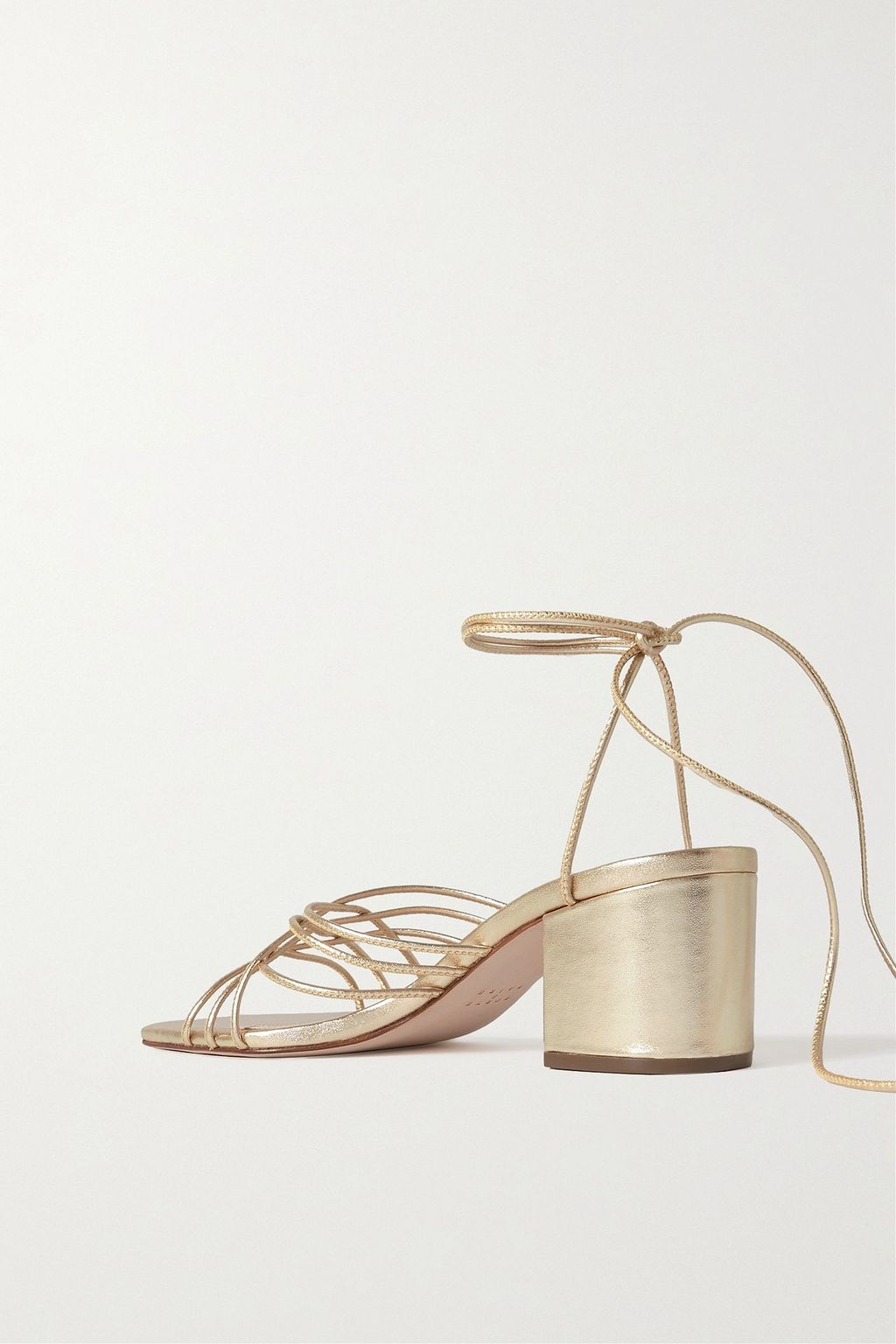 PORTE & PAIRE 메탈릭 가죽 샌들