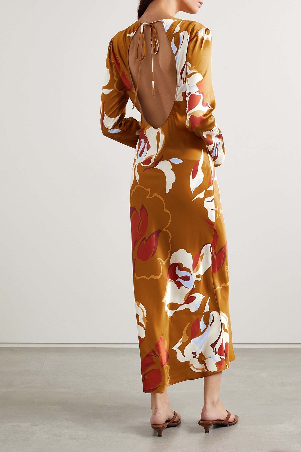 REFORMATION Davina printed silk-charmeuse midi dress