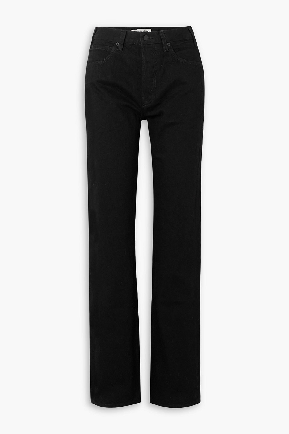 Nili Lotan Smith High-rise Straight-leg Jeans In Black