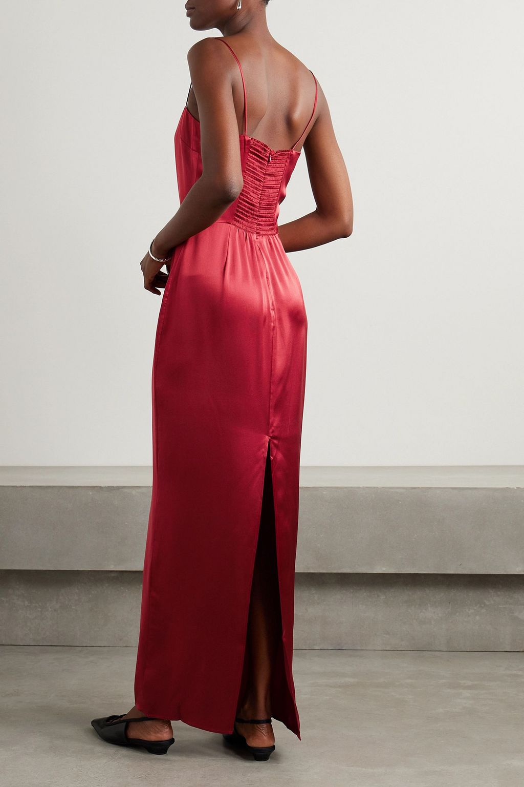 REFORMATION Frankie floral-print silk-charmeuse maxi dress