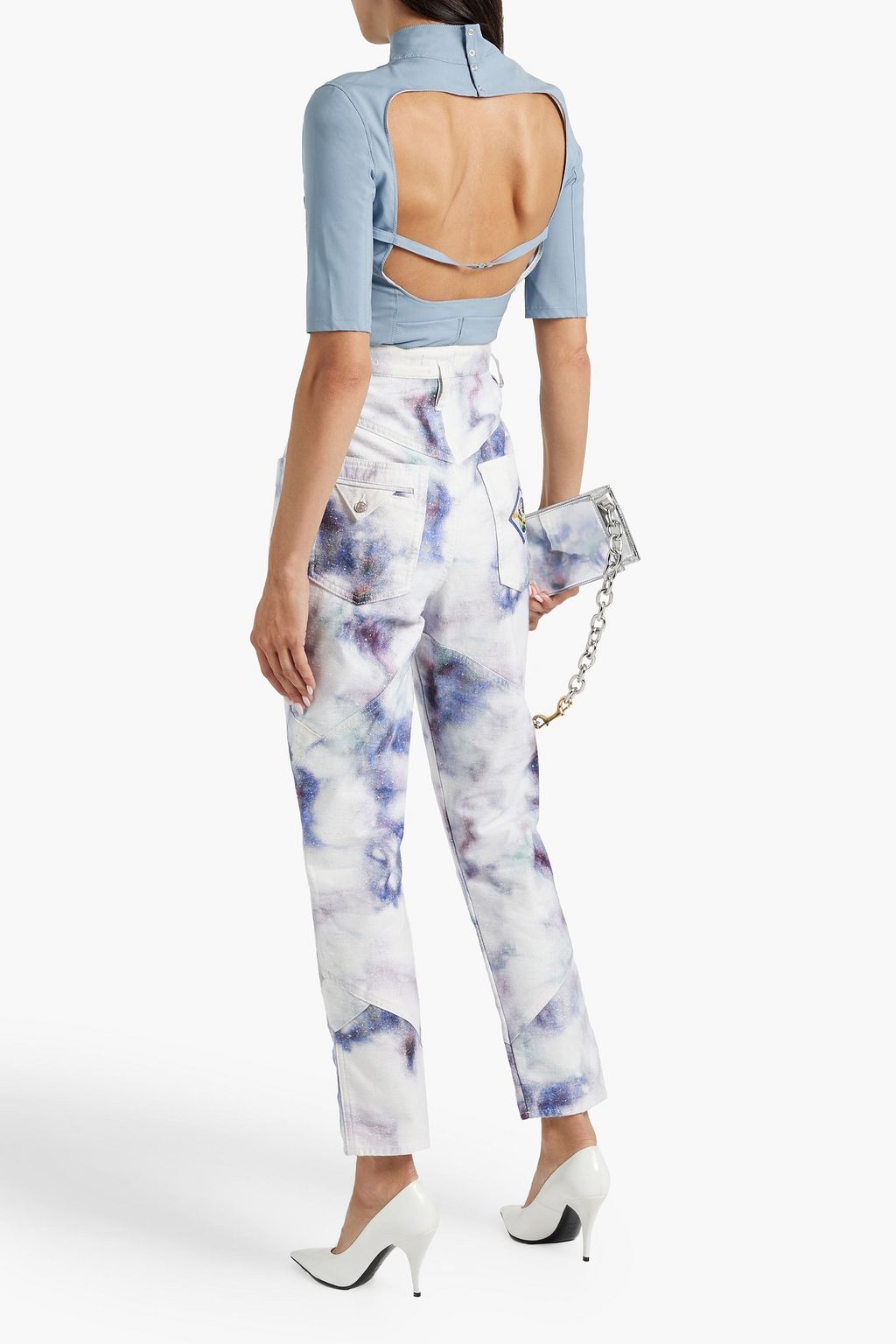 ISABEL MARANT Eloisa tie-dyed high-rise tapered jeans