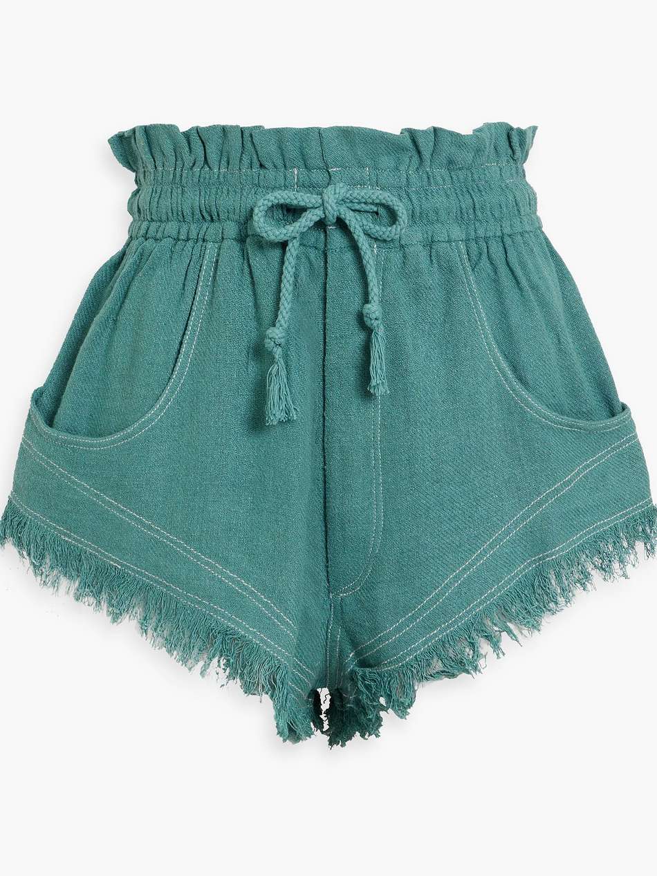 talapiz frayed silk shorts