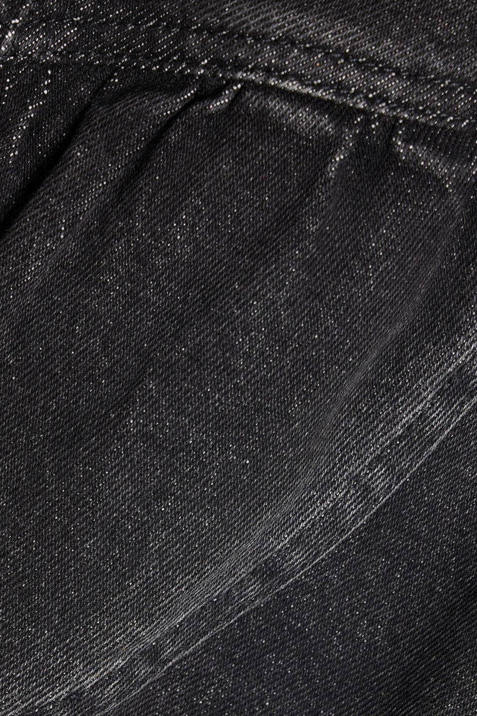 Isabel Marant Dimenia Wrap-effect Denim Mini Skirt In Black