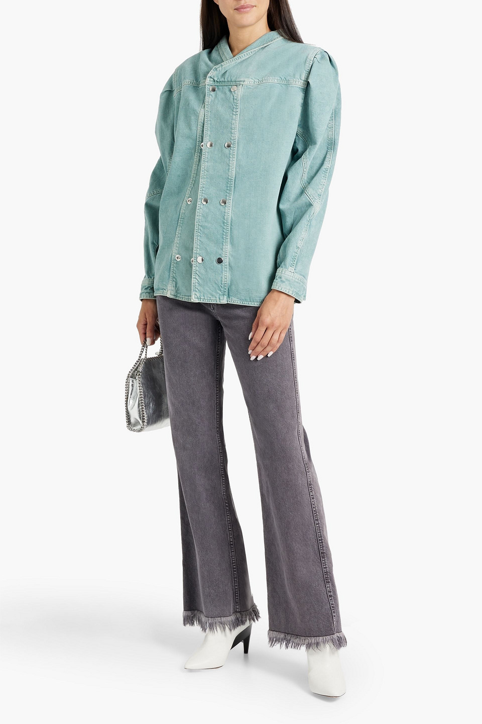 Isabel Marant Espera Denim Top In Light Denim