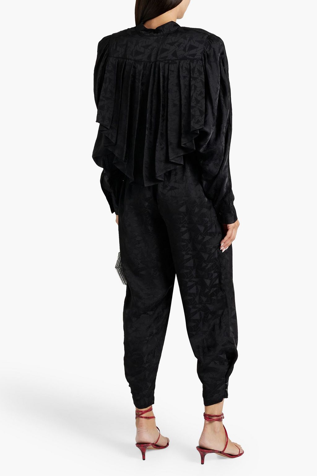 ISABEL MARANT Varzea satin-jacquard jumpsuit