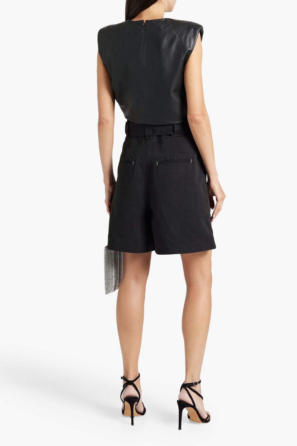 ISABEL MARANT Delilaz belted pleated cotton-twill shorts