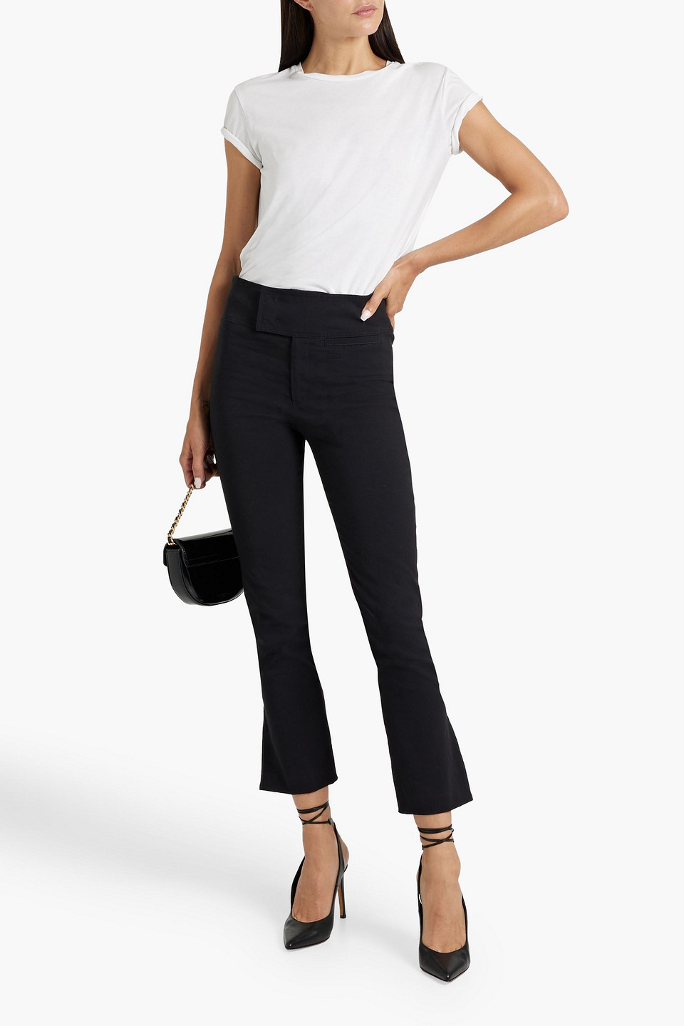 ISABEL MARANT LUDLOW CROPPED COTTON-BLEND STRAIGHT-LEG PANTS
