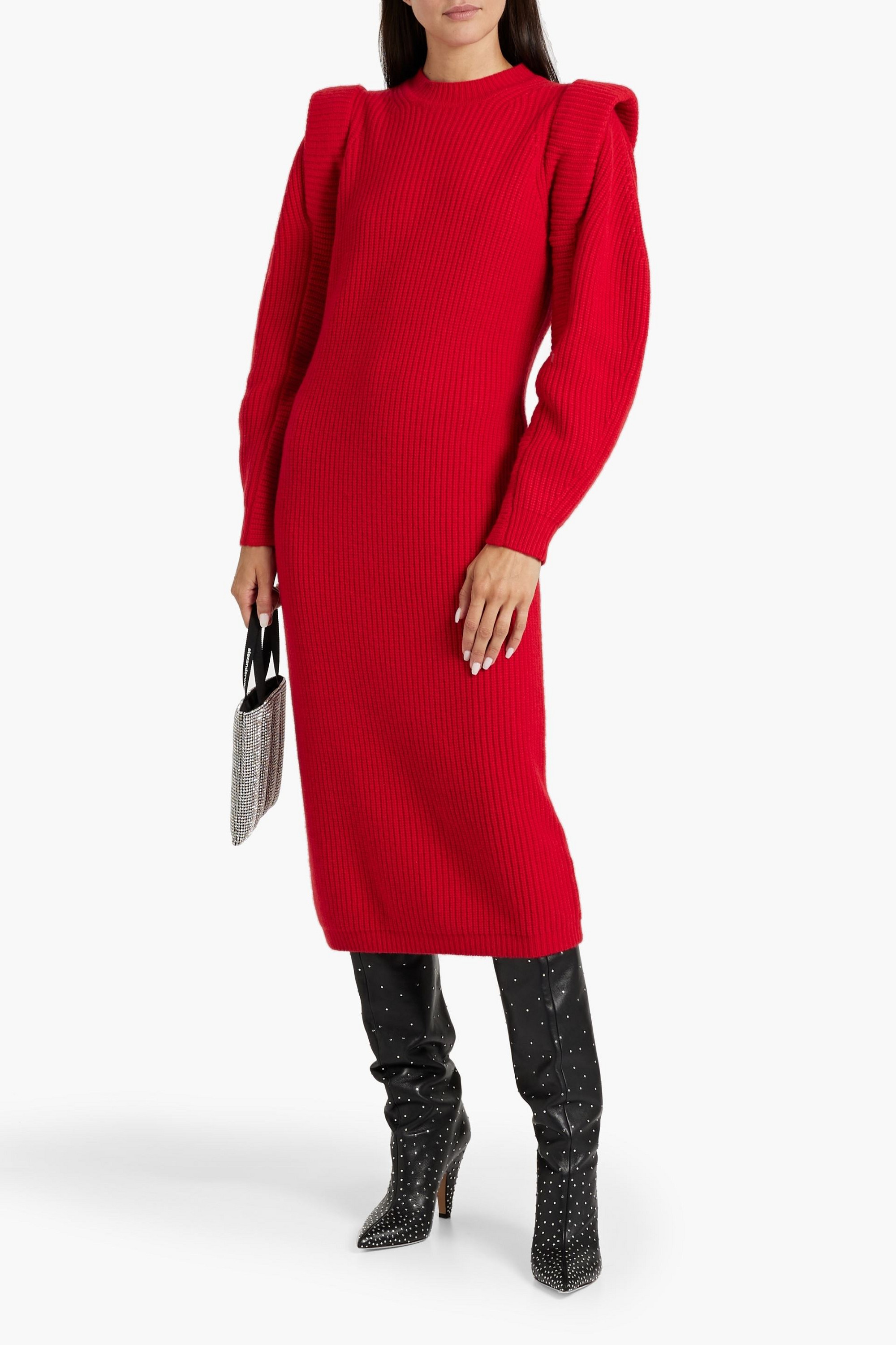 Isabel Marant Bea ribbed cashmere and wool-blend midi dress