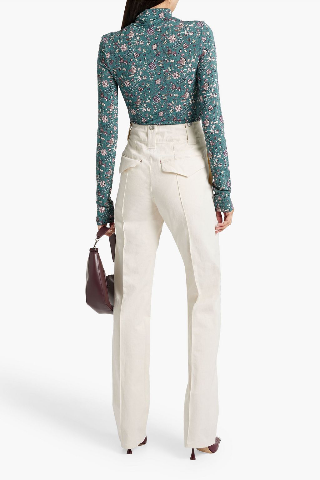 ISABEL MARANT Goyela printed jersey turtleneck top