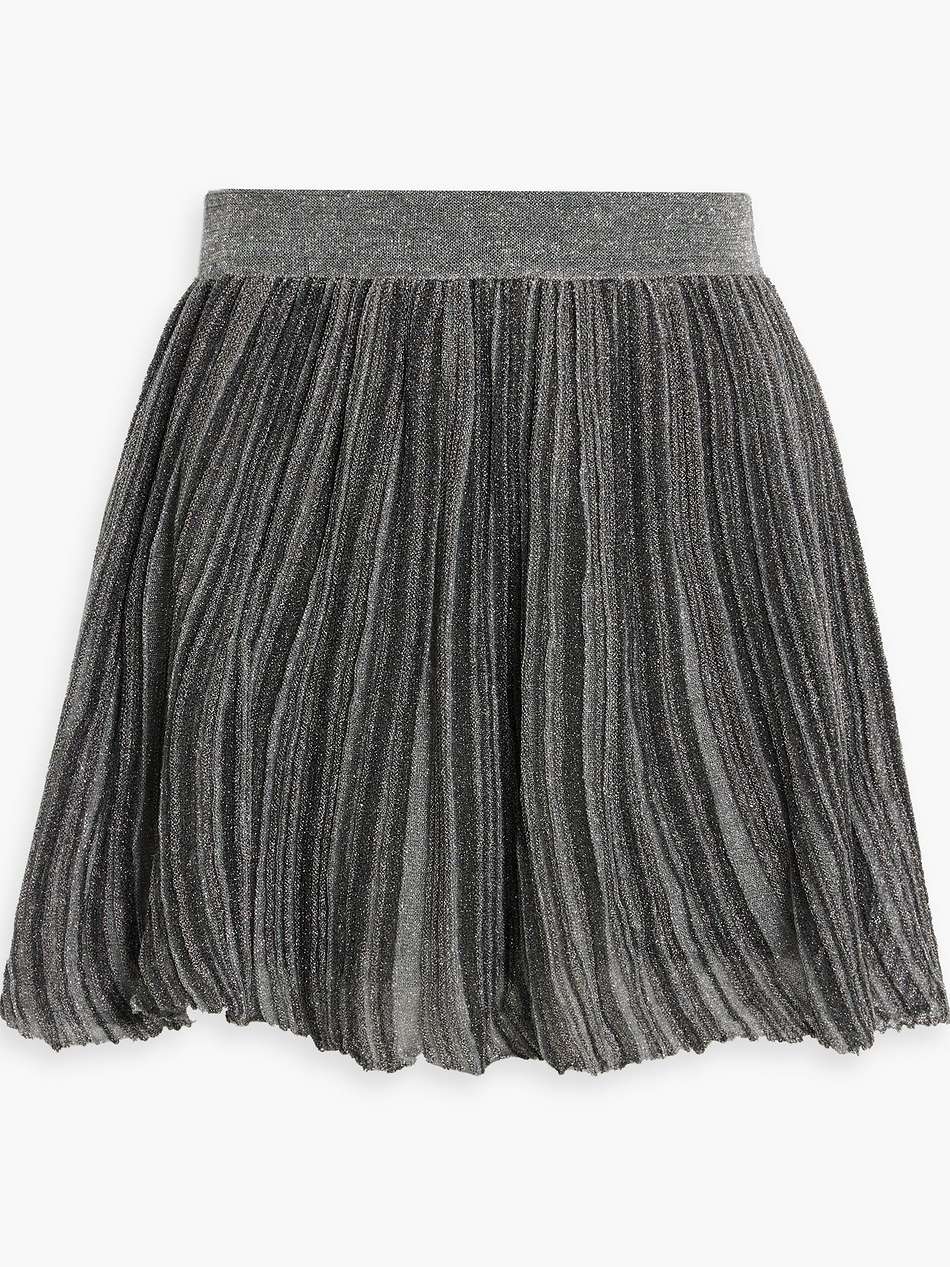 brayton metallic ribbed-knit mini skirt