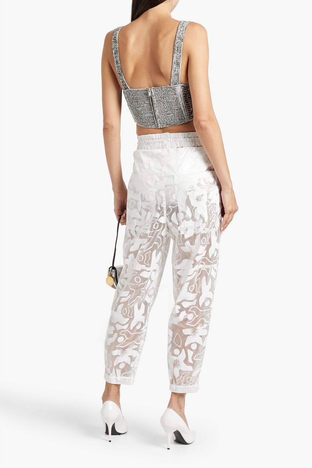 ISABEL MARANT Lahore printed coated organza tapered pants