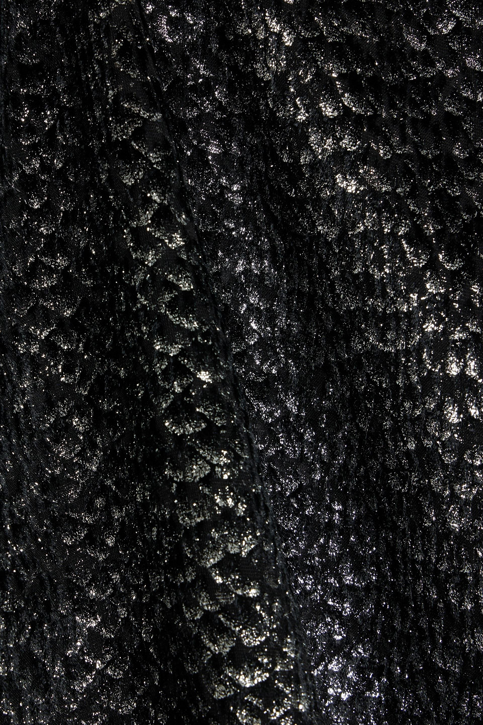 Isabel Marant Midway Metallic Fil Coupé Chiffon Blouse In Black
