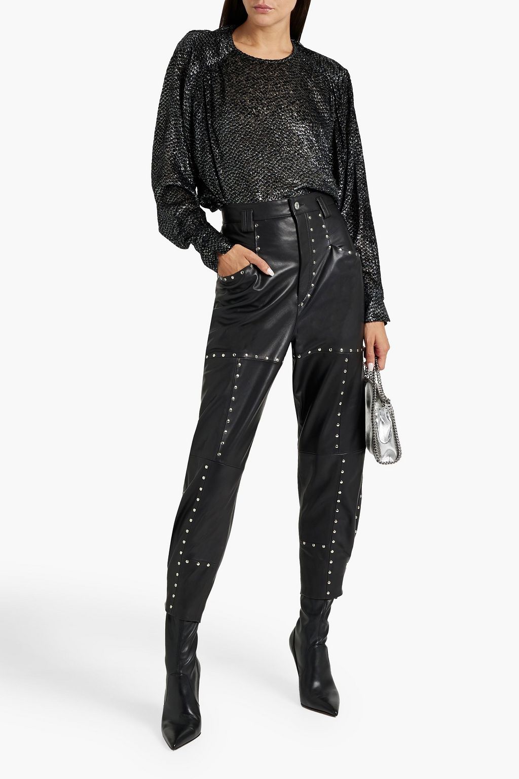 ISABEL MARANT Midway metallic fil coupé chiffon blouse
