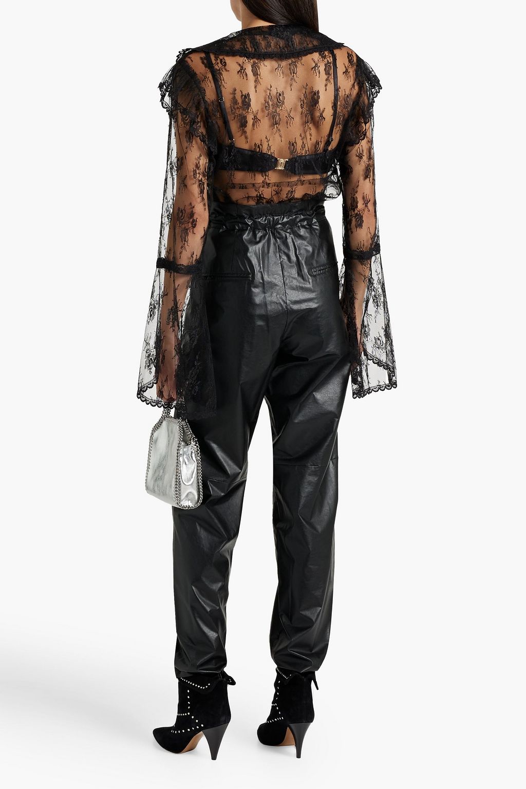 ISABEL MARANT Faux leather tapered pants
