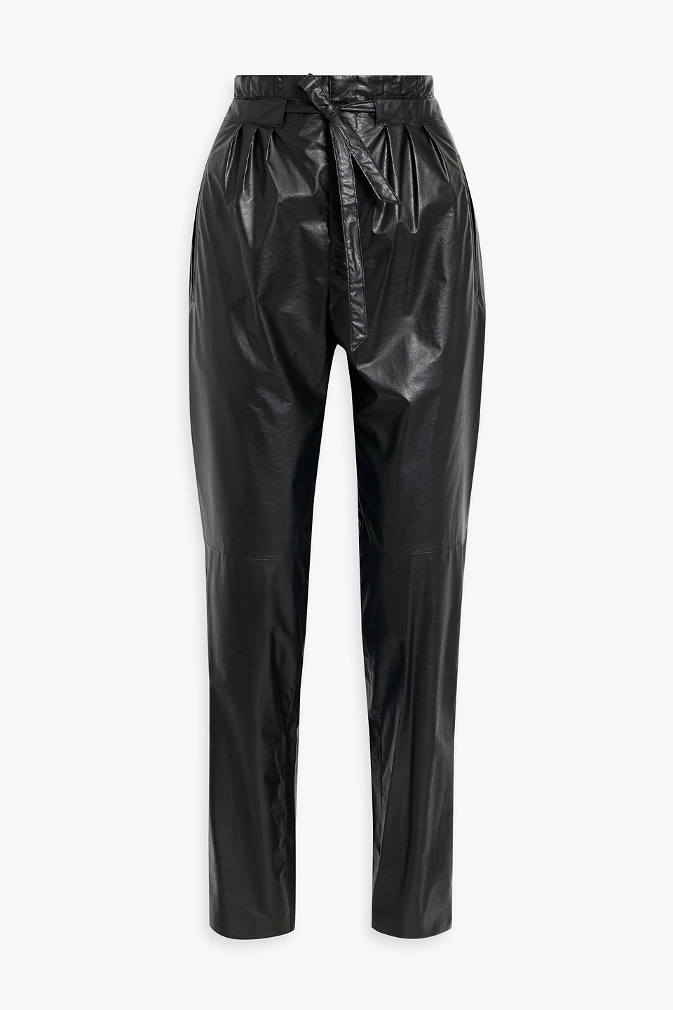 Isabel Marant Durad Faux Leather Tapered Pants In Black