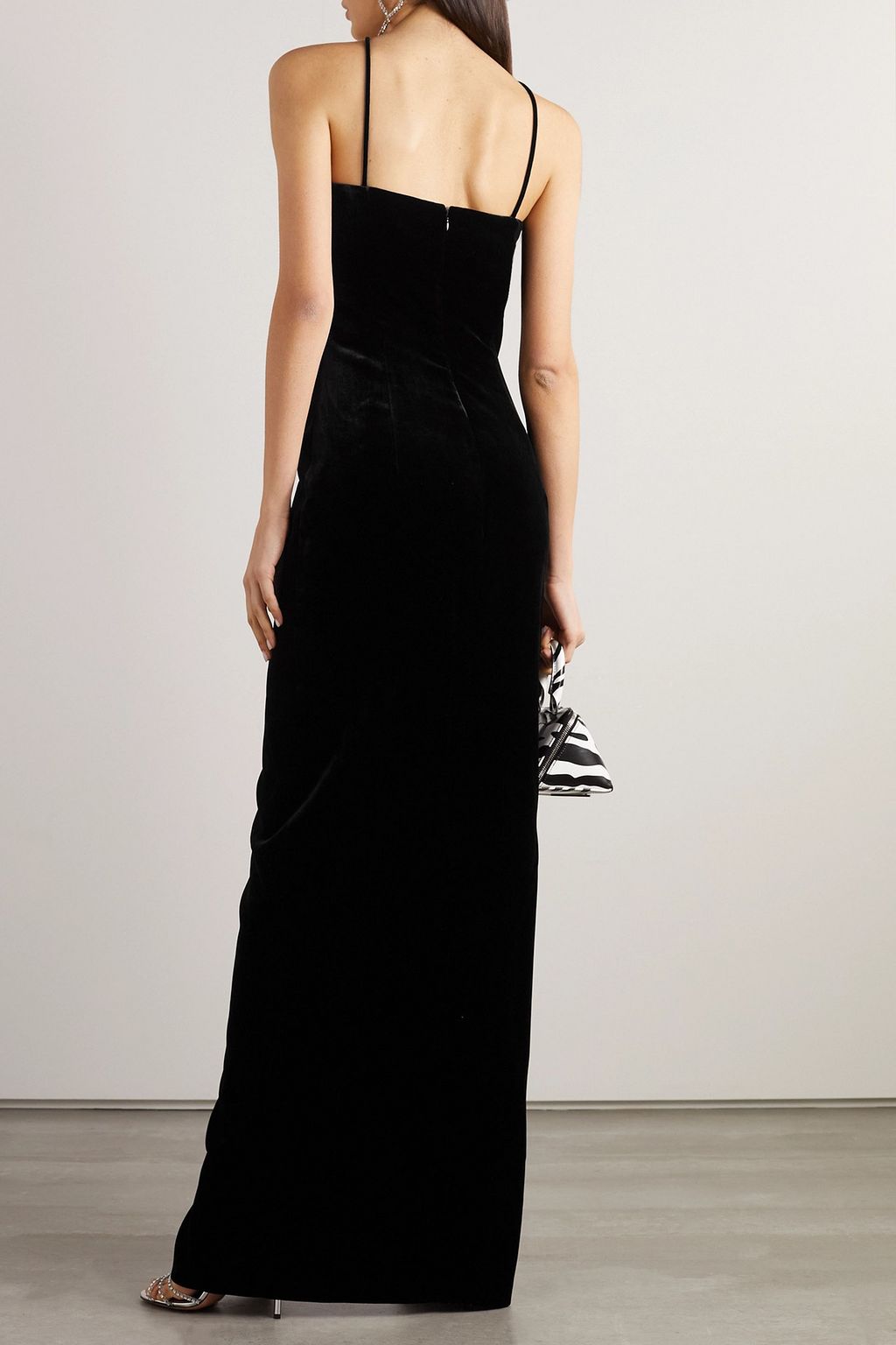 ALESSANDRA RICH Cutout stretch-velvet gown