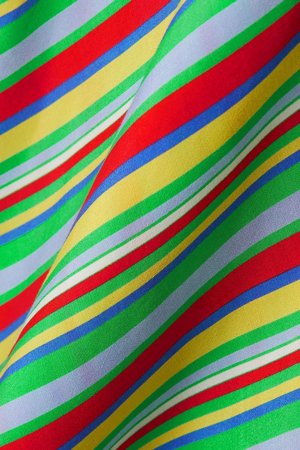 RIXO Kelly striped crepe midi skirt