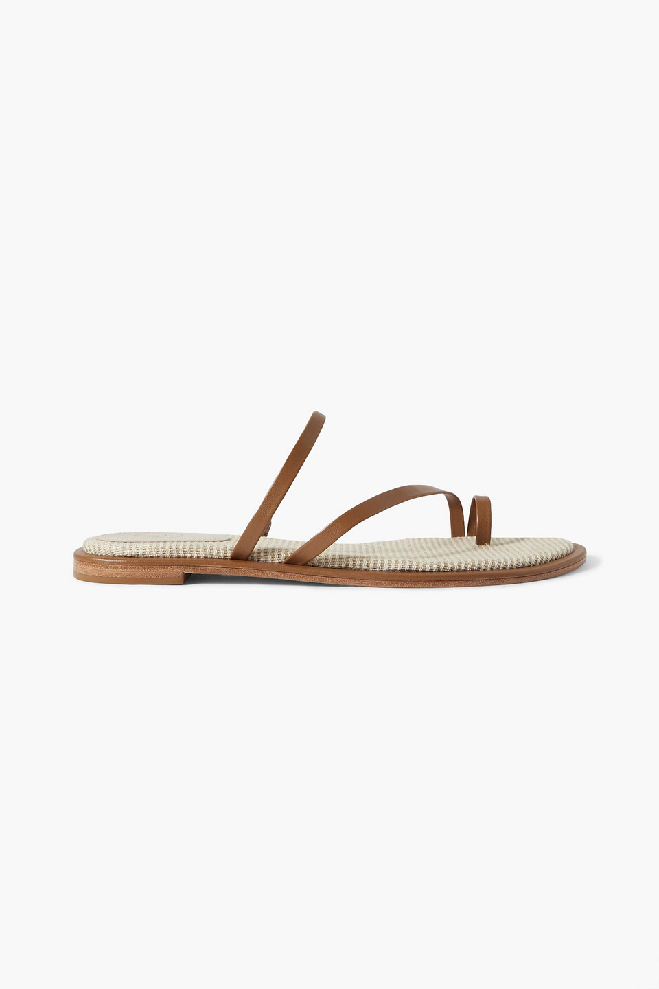 Porte & Paire Leather Sandals In Camelfarben