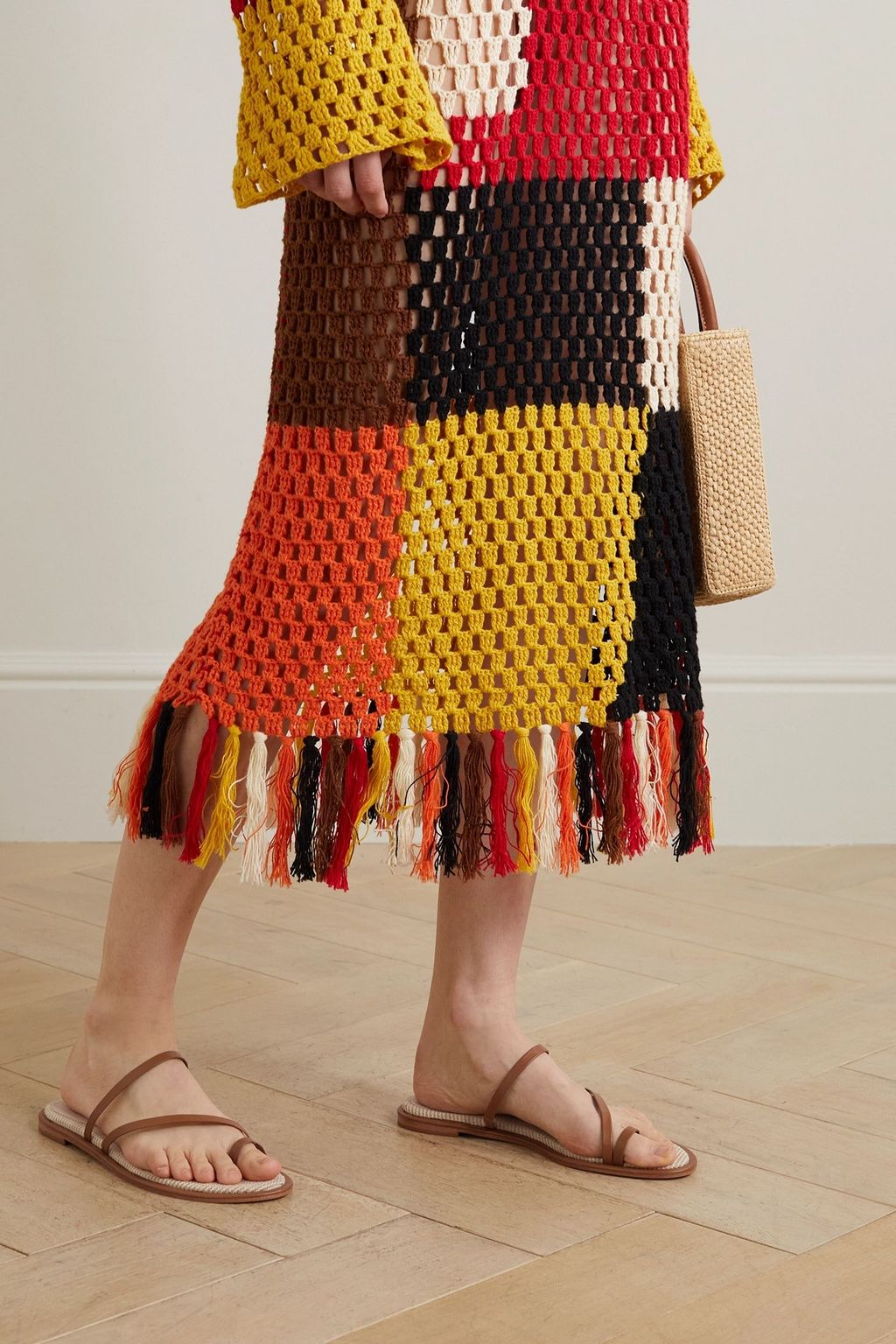 PORTE & PAIRE 메탈릭 가죽 샌들
