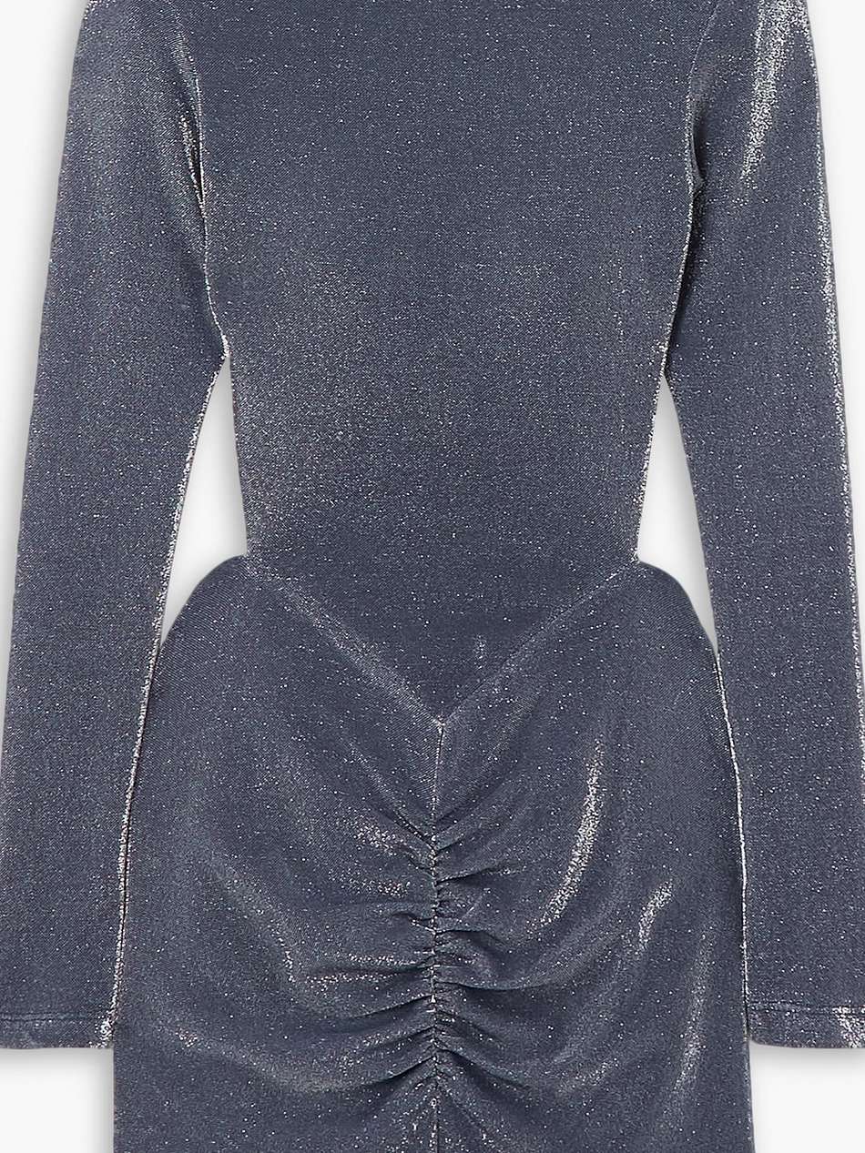 ivonka open-back metallic jersey mini dress