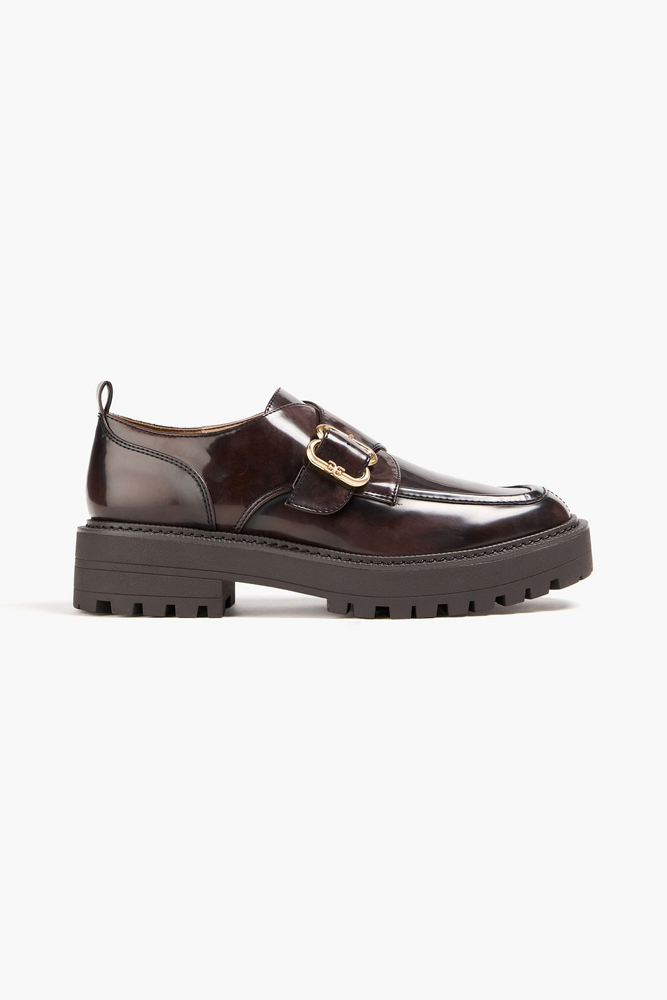 Sam Edelman Lora Monk Strap Shoe In Dark Brown