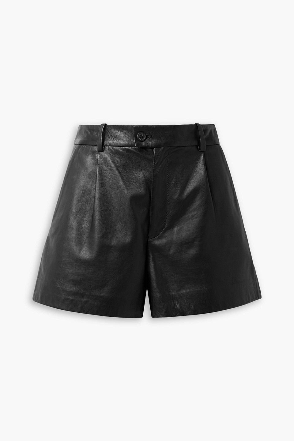 Nili Lotan Cassie Leather Shorts In Black