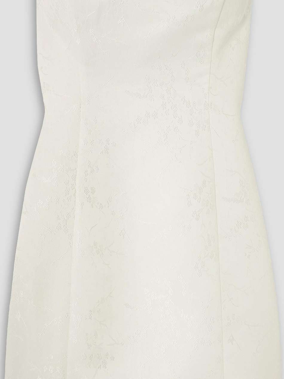 gabby strapless satin-jacquard mini dress