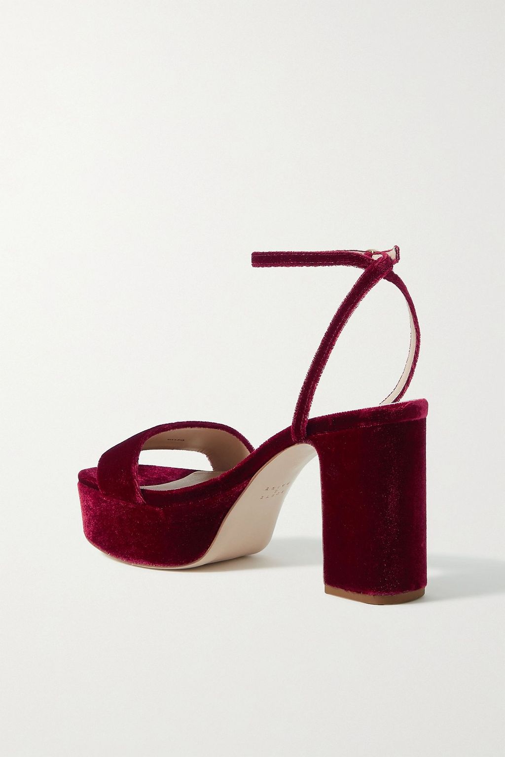 PORTE & PAIRE Velvet platform sandals