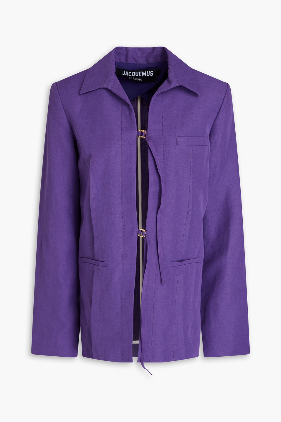 Jacquemus La Veste Amaro Twill Blazer In Purple