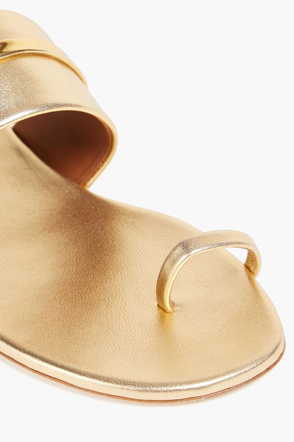 MALONE SOULIERS Bay 10 metallic leather slides