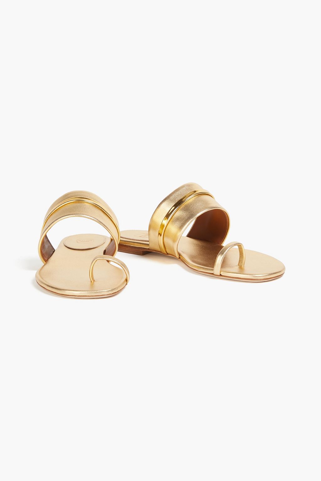 MALONE SOULIERS Bay 10 metallic leather slides