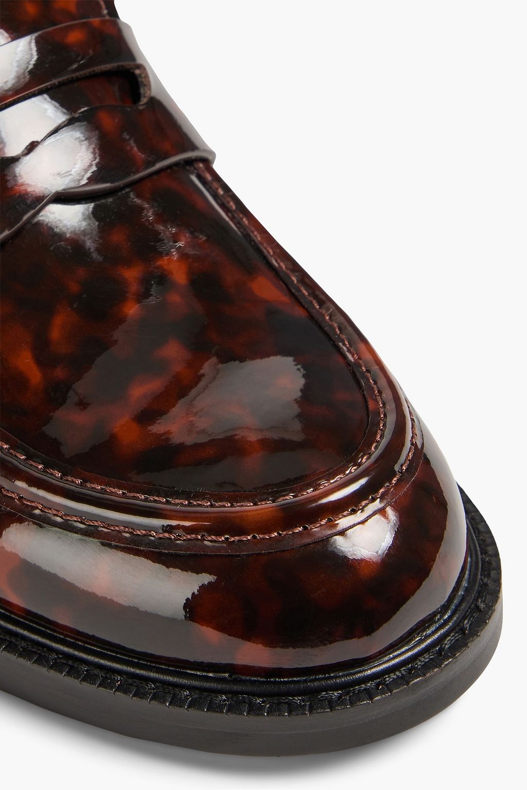 SAM EDELMAN حذاء لوفر الجلد الاصطناعي اللامع