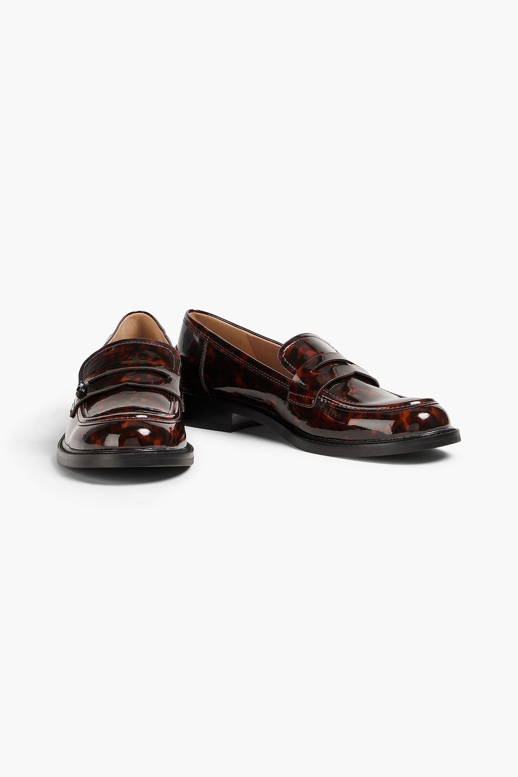 SAM EDELMAN حذاء لوفر الجلد الاصطناعي اللامع