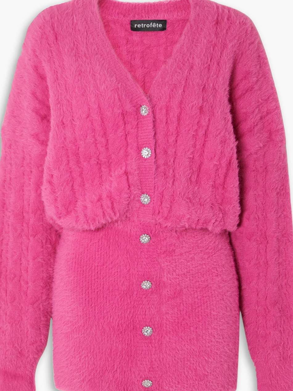 tala crystal-embellished cable-knit mini dress