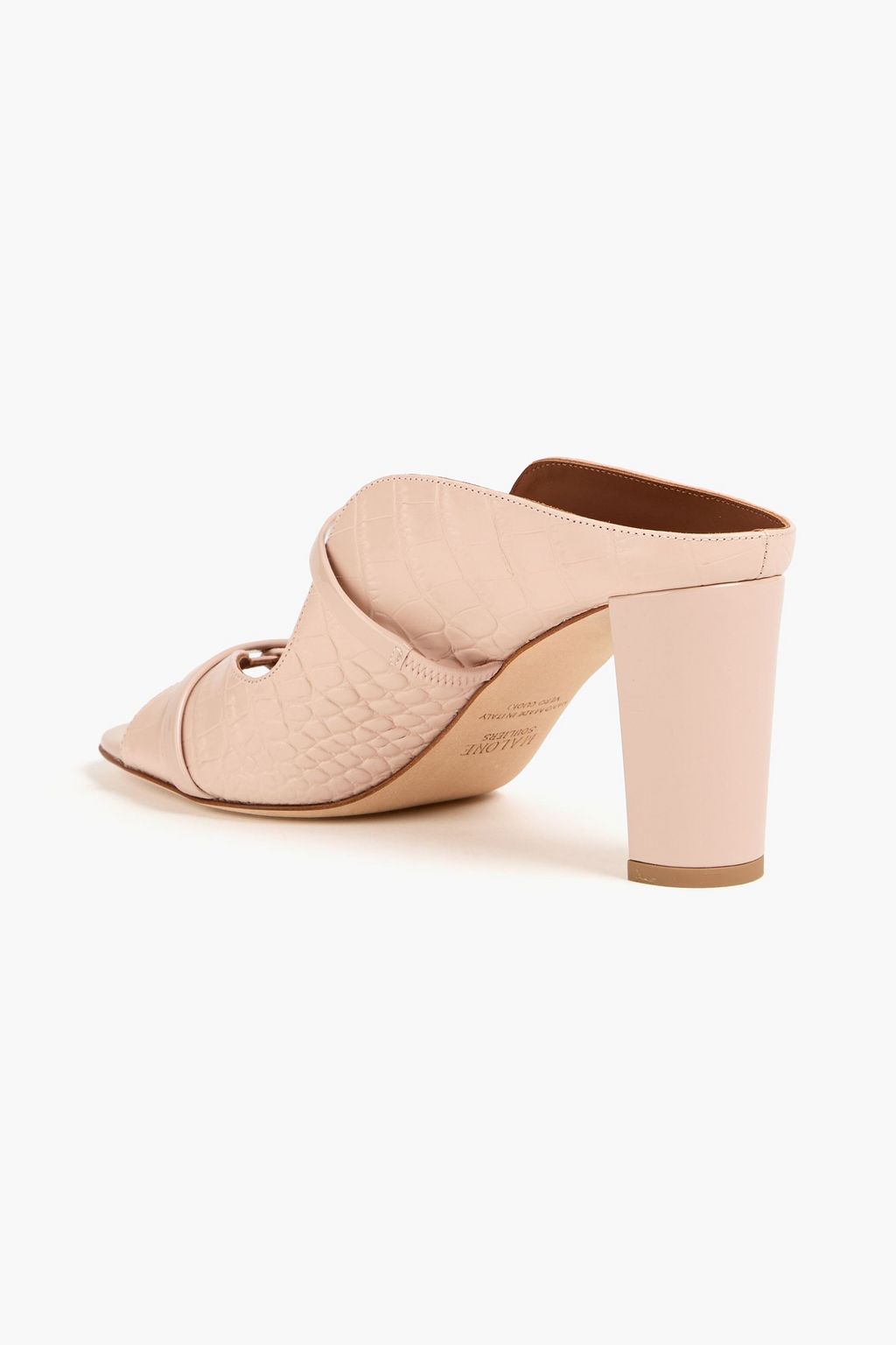 MALONE SOULIERS 노라 크로커다일 이펙트 가죽 샌들