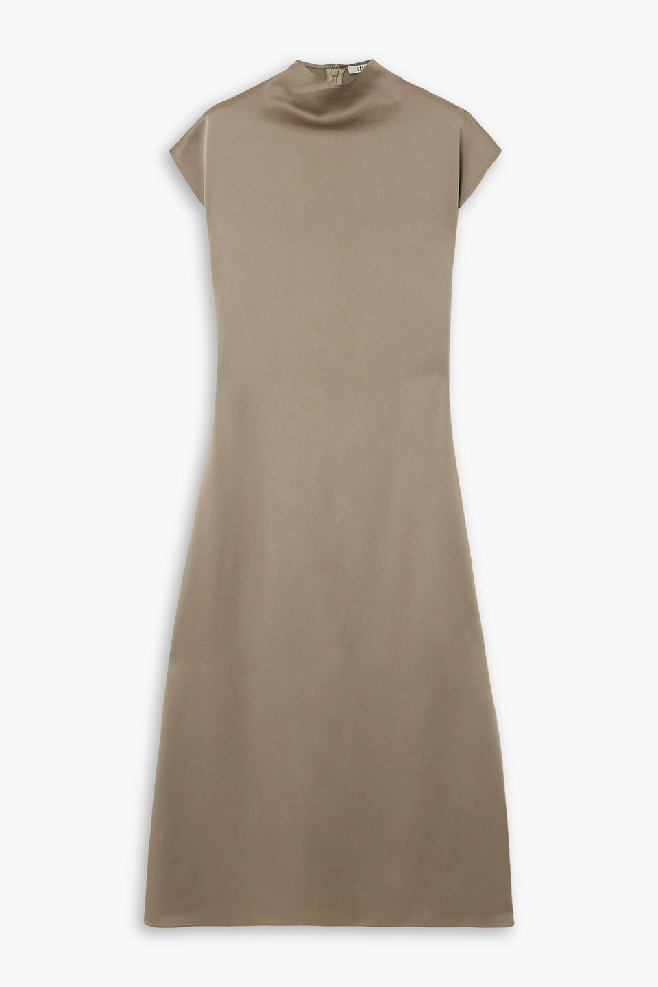 Gauchre Satin Midi Dress In Taupe | ModeSens