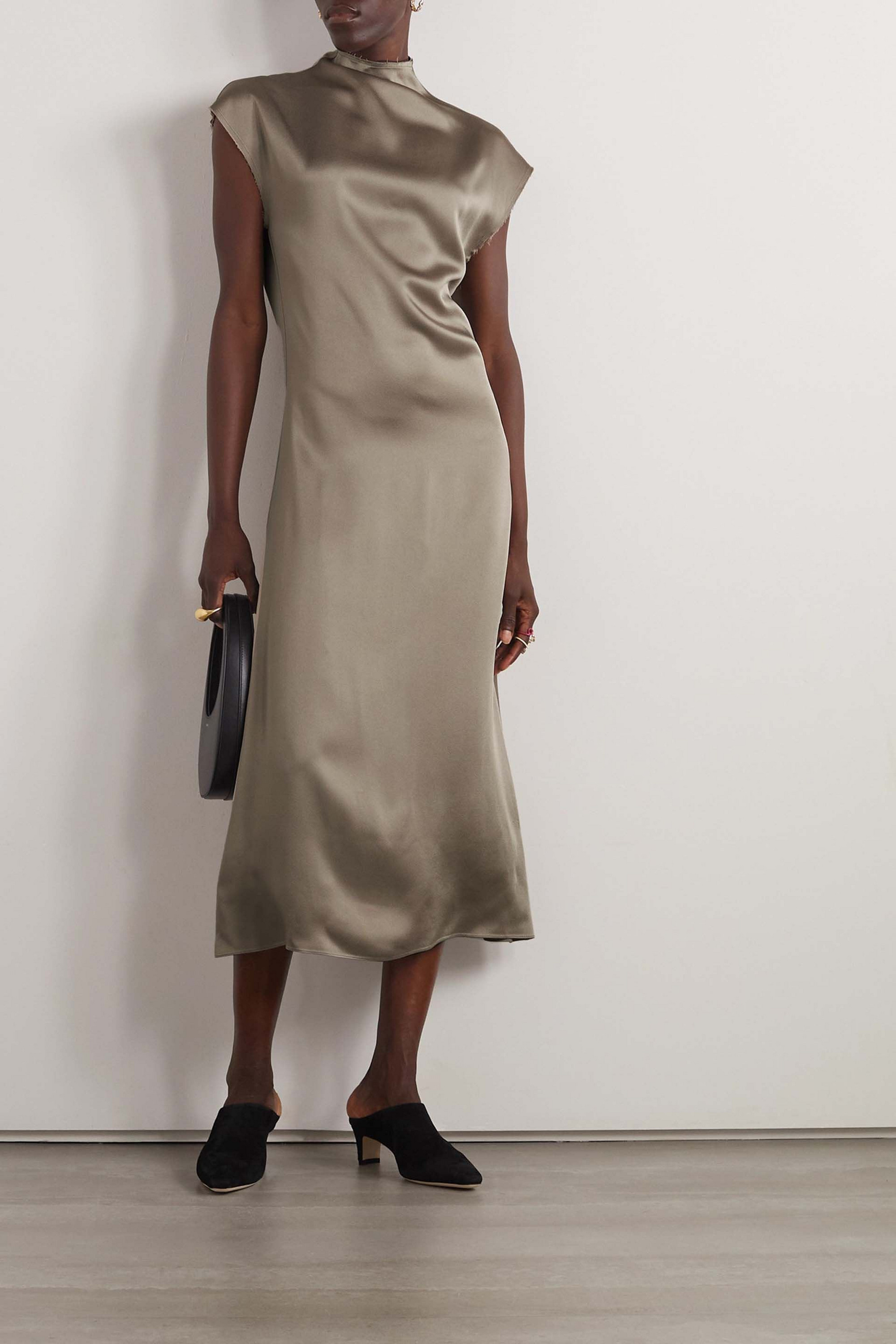GAUCHERE Satin midi dress