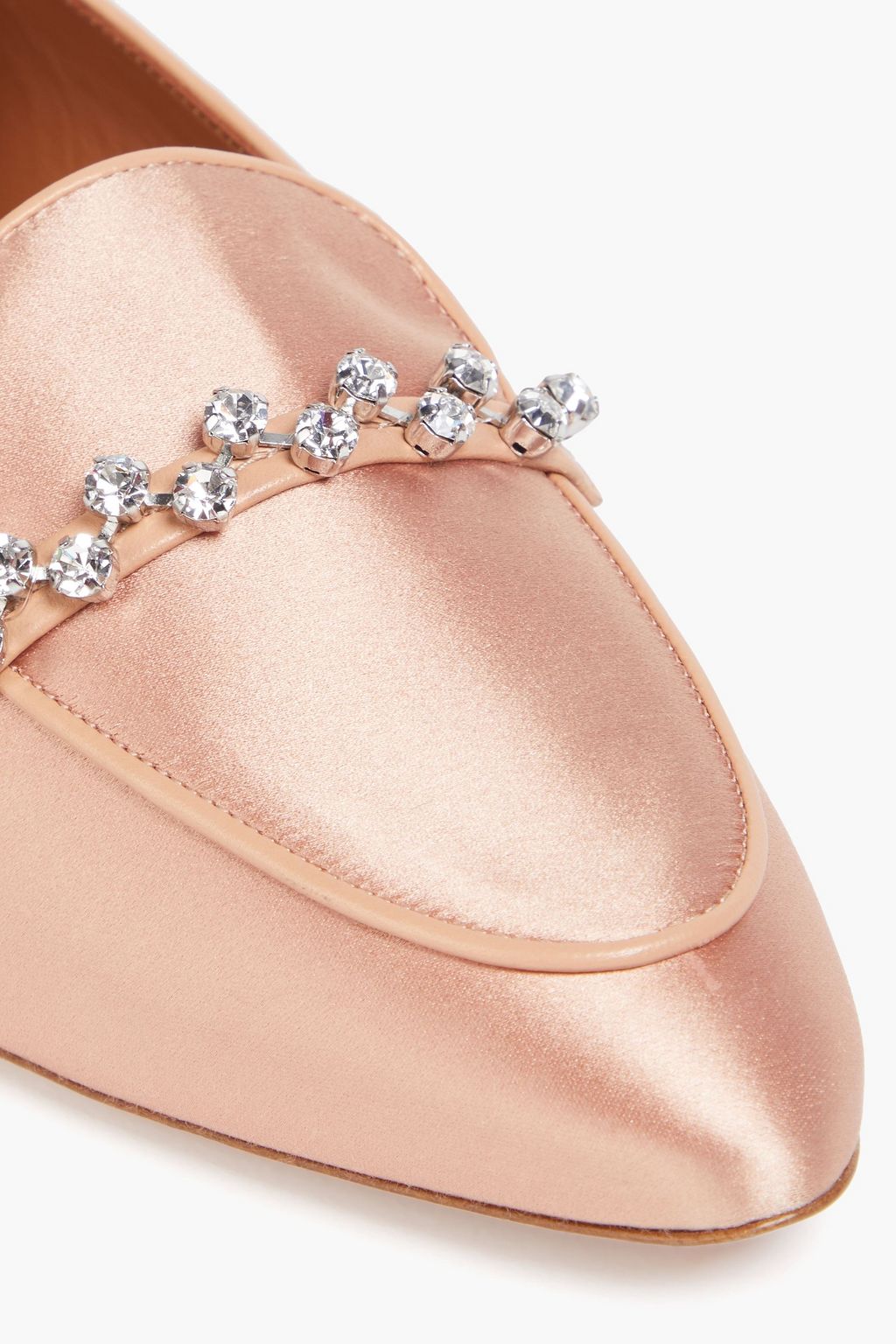 MALONE SOULIERS حذاء لوفر "برونا" من الساتان مزين بالكريستال
